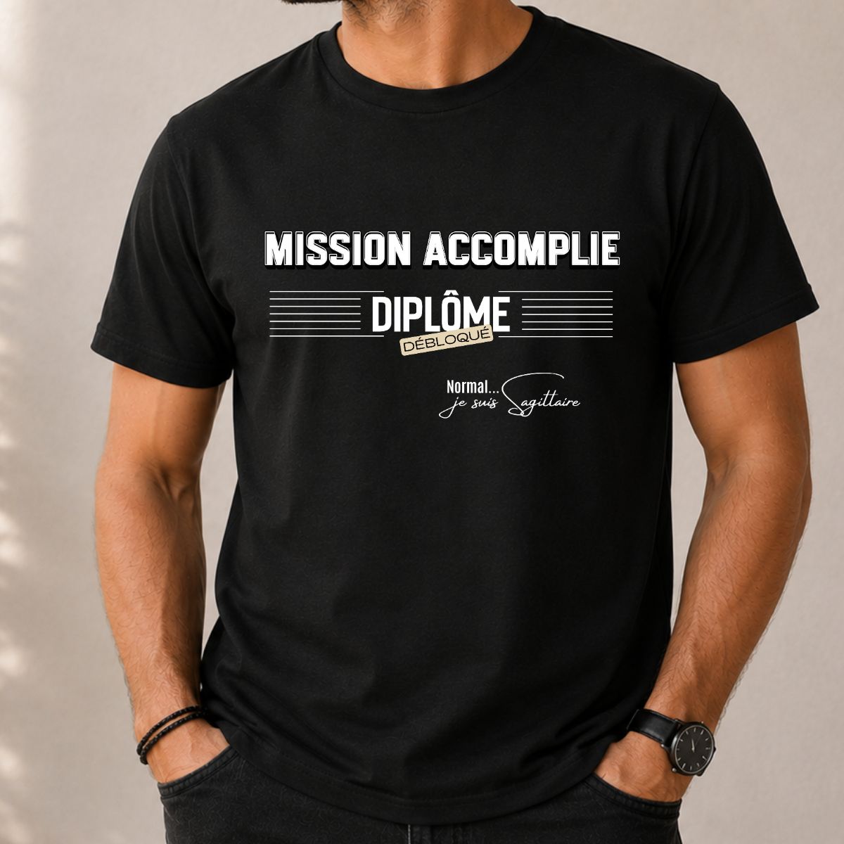 Cadeau Obtention Diplôme | T-shirt "Mission Accomplie" | Spécial Signe Sagittaire Cadeau Obtention Diplôme | T-shirt "Mission Accomplie" | Spécial Signe Sagittaire