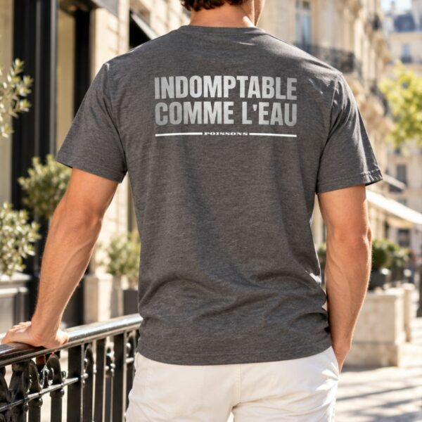 T-shirt Homme Poissons – Indomptable comme l’Eau, Élément Eau