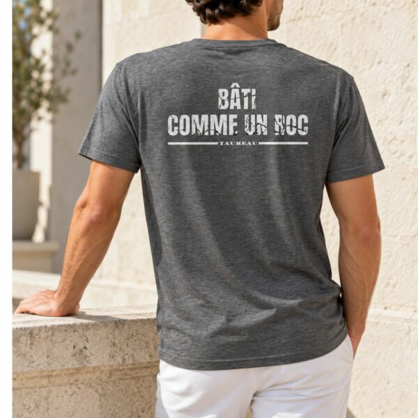 T-shirt Homme Taureau – Bâti comme un Roc, Élément Terre