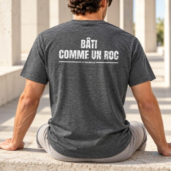 T-shirt Homme Vierge – Bâti comme un Roc, Élément Terre
