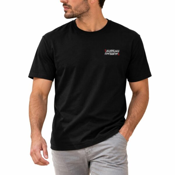 T-shirt Taureau – Le signe astrologique revisité en Effet Miroir Blanc & Rouge