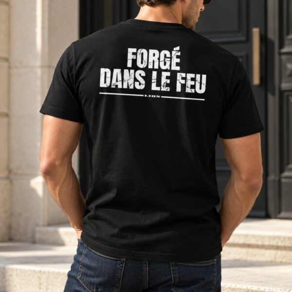 T-shirt Homme Lion – Forgé dans le Feu, Élément Feu