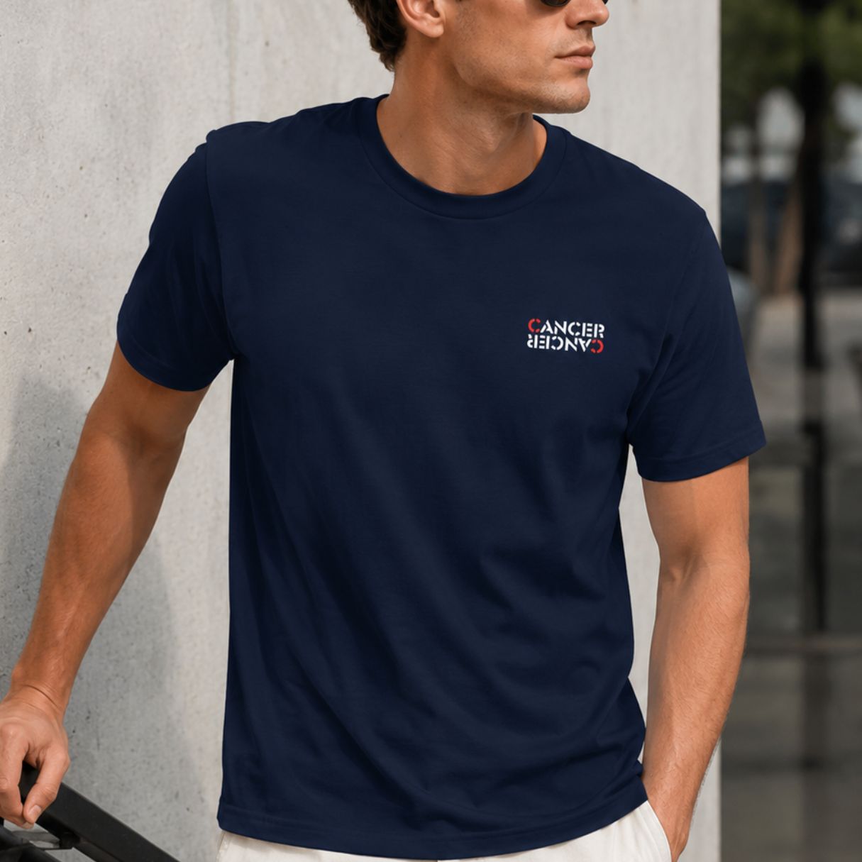 T-shirt Cancer - Le signe astrologique revisité en Effet Miroir Blanc & Rouge T-shirt Cancer - Le signe astrologique revisité en Effet Miroir Blanc & Rouge