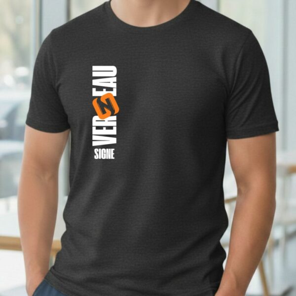 T-shirt signe du zodiaque Verseau | Print vertical | Zodiaque graphique minimaliste et tendance