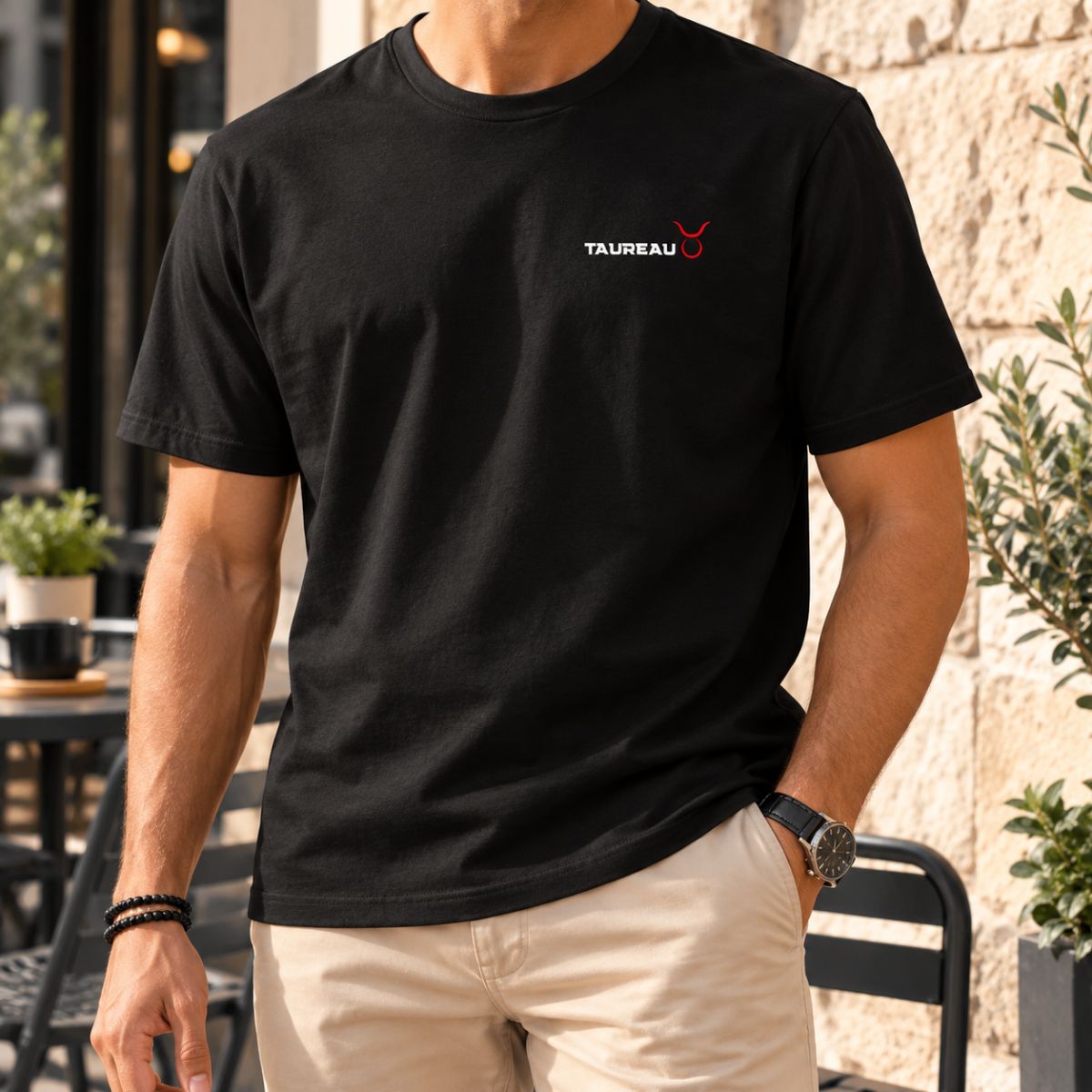 T-shirt 100% Coton Homme - Signe Zodiaque Taureau T-shirt 100% Coton Homme - Signe Zodiaque Taureau – Image 2