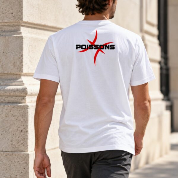 T-shirt Homme Poissons – Symbole Astrologique Rouge imprimé dans le dos