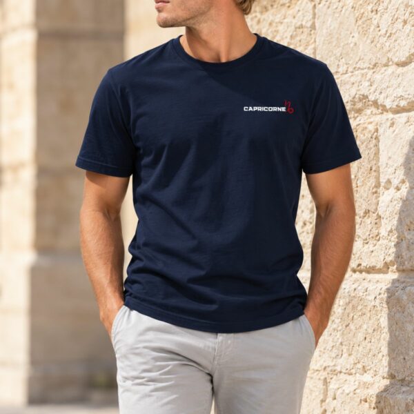 T-shirt 100% Coton Homme – Signe Zodiaque Capricorne