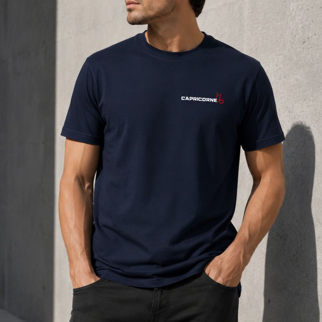 T-shirt 100% Coton Homme - Signe Zodiaque Capricorne T-shirt 100% Coton Homme - Signe Zodiaque Capricorne – Image 2