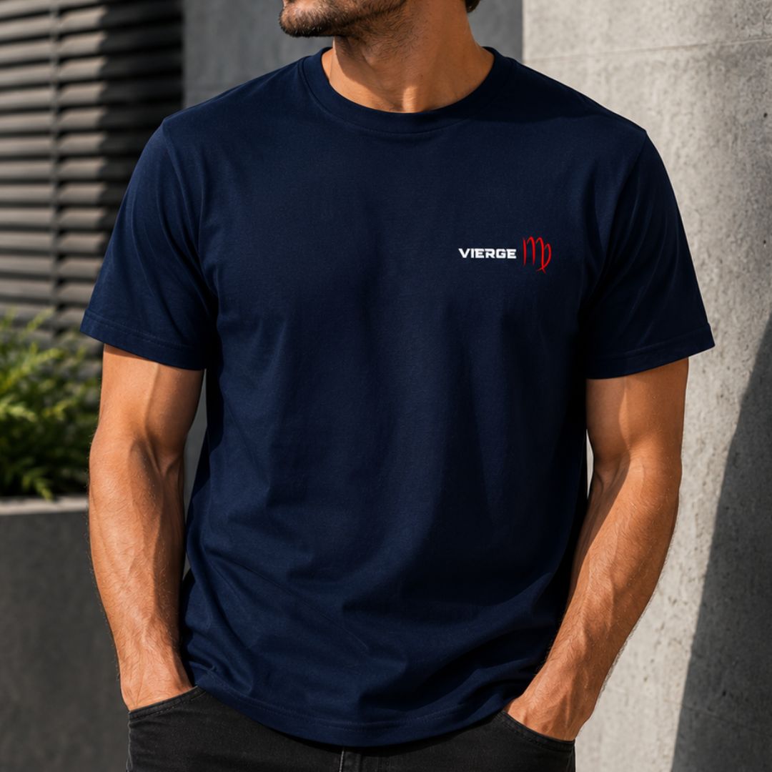 T-shirt 100% Coton Homme - Signe Zodiaque Vierge T-shirt 100% Coton Homme - Signe Zodiaque Vierge