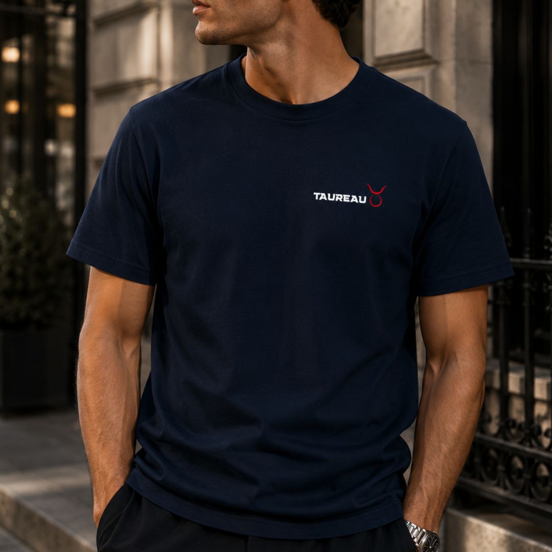 T-shirt 100% Coton Homme - Signe Zodiaque Taureau T-shirt 100% Coton Homme - Signe Zodiaque Taureau