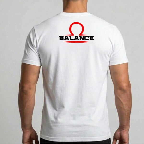 T-shirt Astro Balance et son Symbole Astrologique Rouge Imprimé au Dos pour Homme