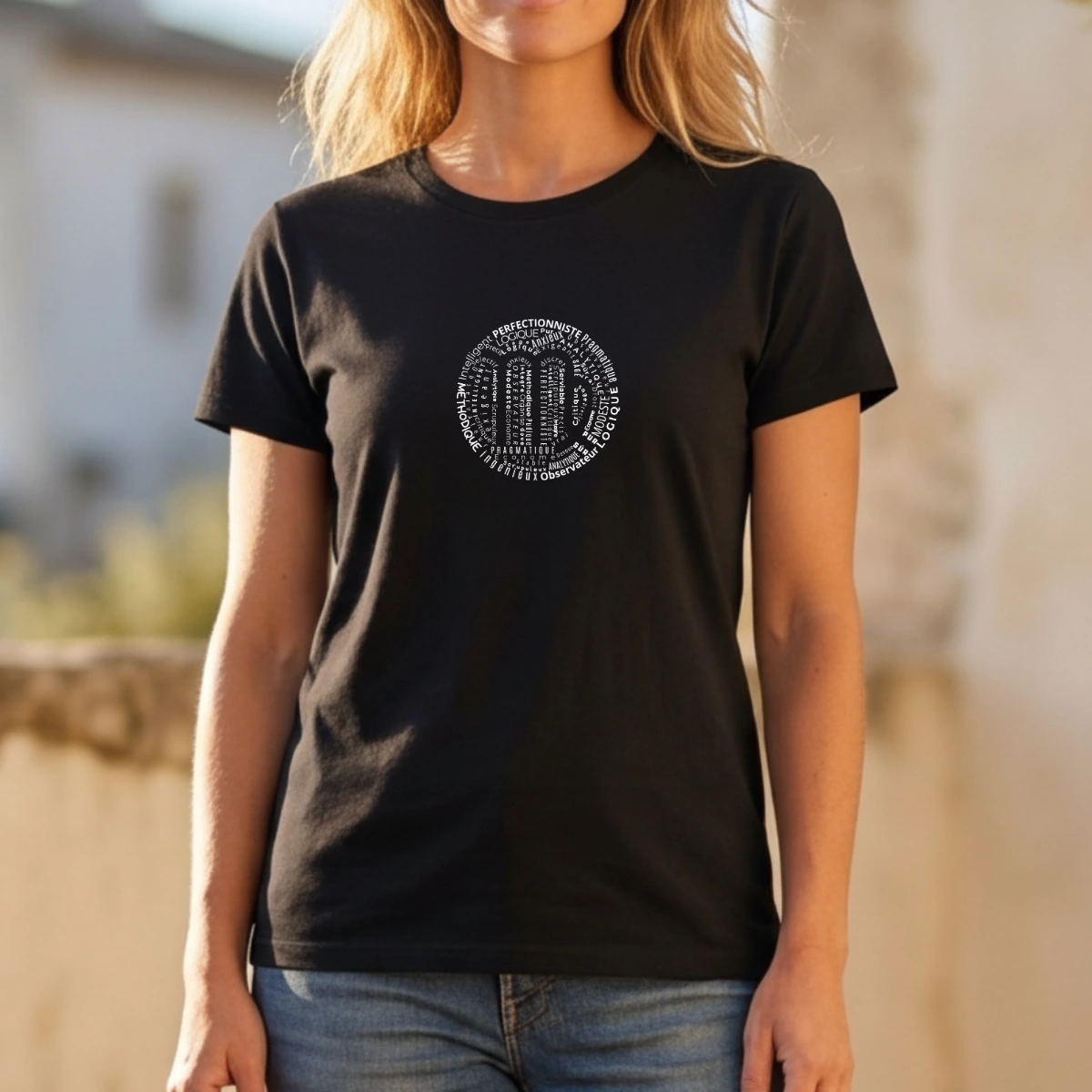 T-shirt Astro Vierge Traits de Caractère & Design Circulaire pour Femme T shirt Astro Vierge Traits de Caractere Design Circulaire nuage de mots pour Femme whizaloo 17032026 3