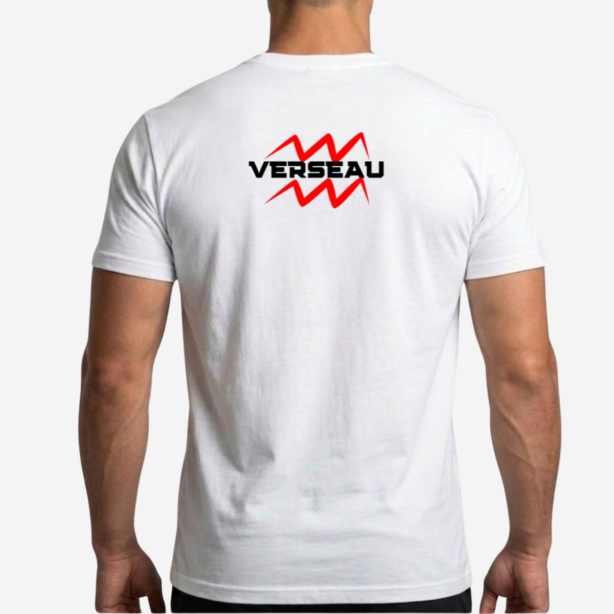 T-shirt Homme Verseau - Symbole Astrologique Rouge imprimé dans le dos T-shirt Homme Verseau - Symbole Astrologique Rouge imprimé dans le dos