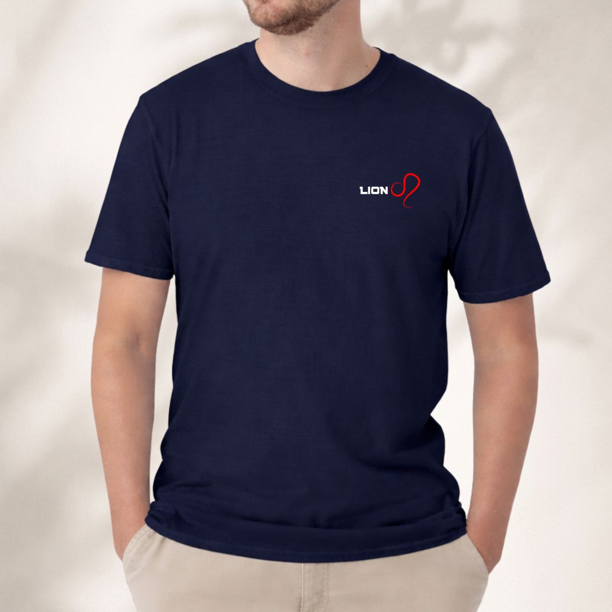 T-shirt 100% Coton Homme – Col Rond – Manches Courtes – Signe Zodiaque Lion T-shirt 100% Coton Homme – Col Rond – Manches Courtes – Signe Zodiaque Lion – Image 2