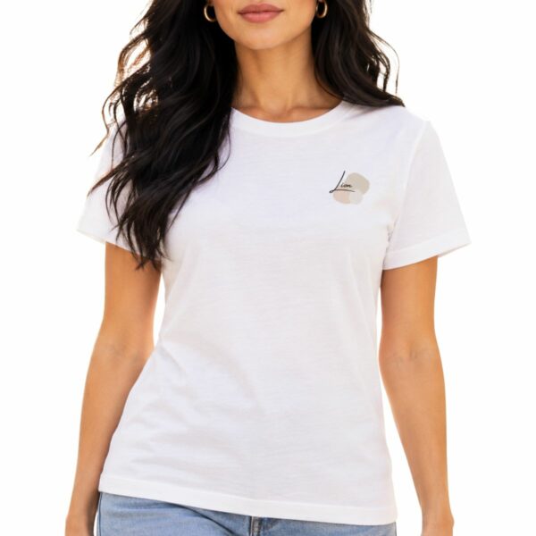 T-shirt blanc Bohème chic Lion pour femme
