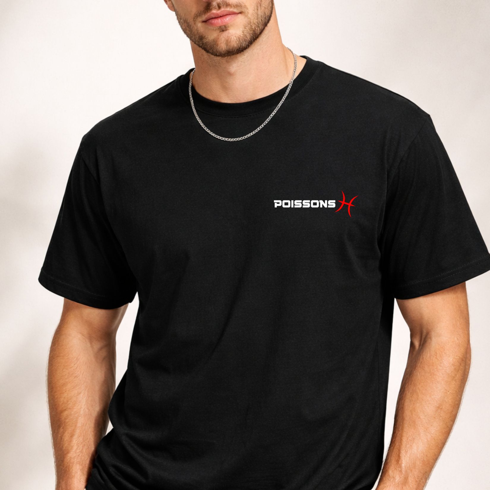 T-shirt 100% Coton Homme – Col Rond – Manches Courtes – Signe Zodiaque Poissons T shirt noir 100 Coton Homme – Col Rond – Manches Courtes – Signe Zodiaque Poissons whizaloo 24032026