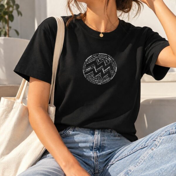 Whizaloo : T-shirts, casquettes, mugs et cadeaux inspirés des signes, des étoiles et de l’univers céleste T-shirt Femme Astro Verseau- L’imprimé qui attire naturellement le regard