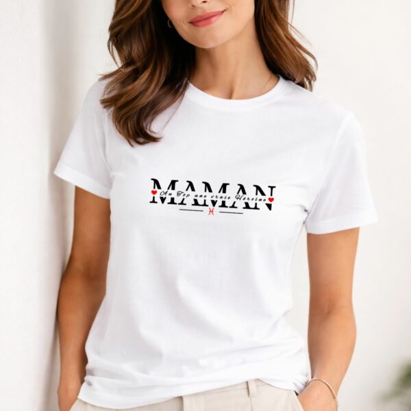 T-shirt Maman Poissons en Coton – Cadeau Personnalisé pour la fêtes des mères