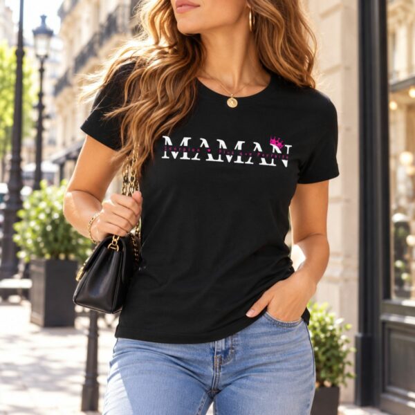T-shirt noir pour une Maman Scorpion – Cadeau Original Fête des mères