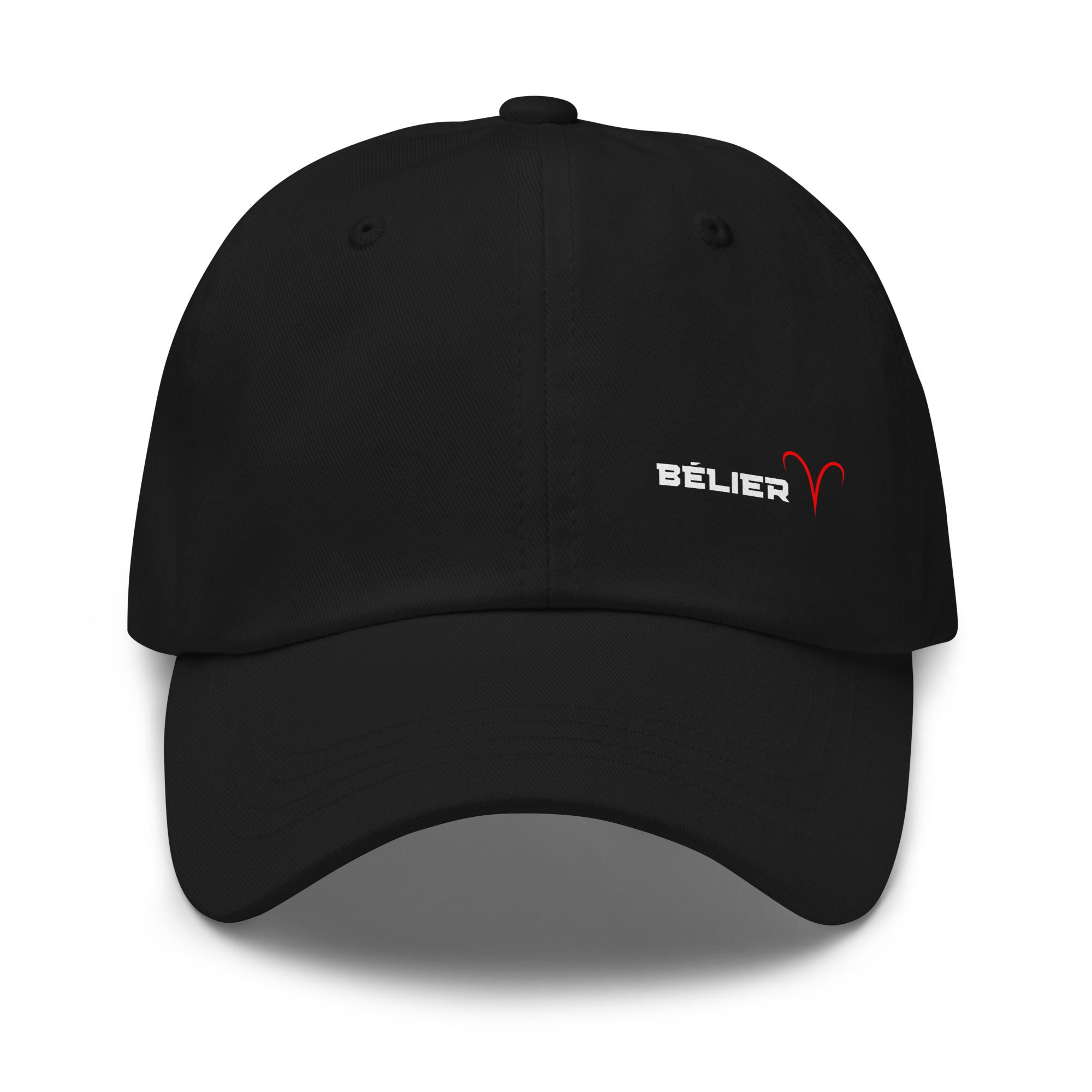 Idée Cadeau Astrologie - Casquette Signe Bélier Personnalisée - Noir classic dad hat black front 69e390f67116d