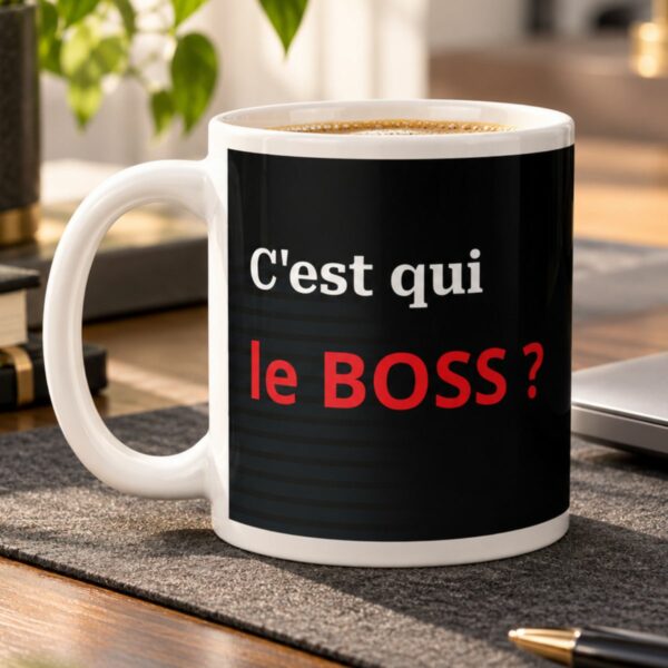 Mug C’est qui le boss ? Inutile de lutter contre le destin, le patron, c’est bien MOI – Lion