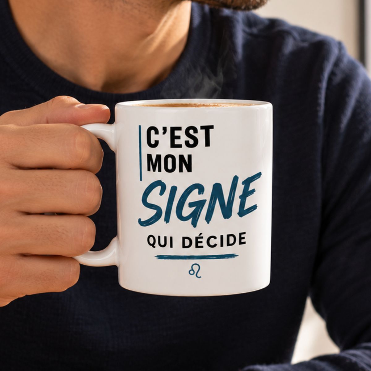 Tasse astrologique homme "C'est mon signe qui décide" – Lion Tasse astrologique homme "C'est mon signe qui décide" – Lion – Image 2
