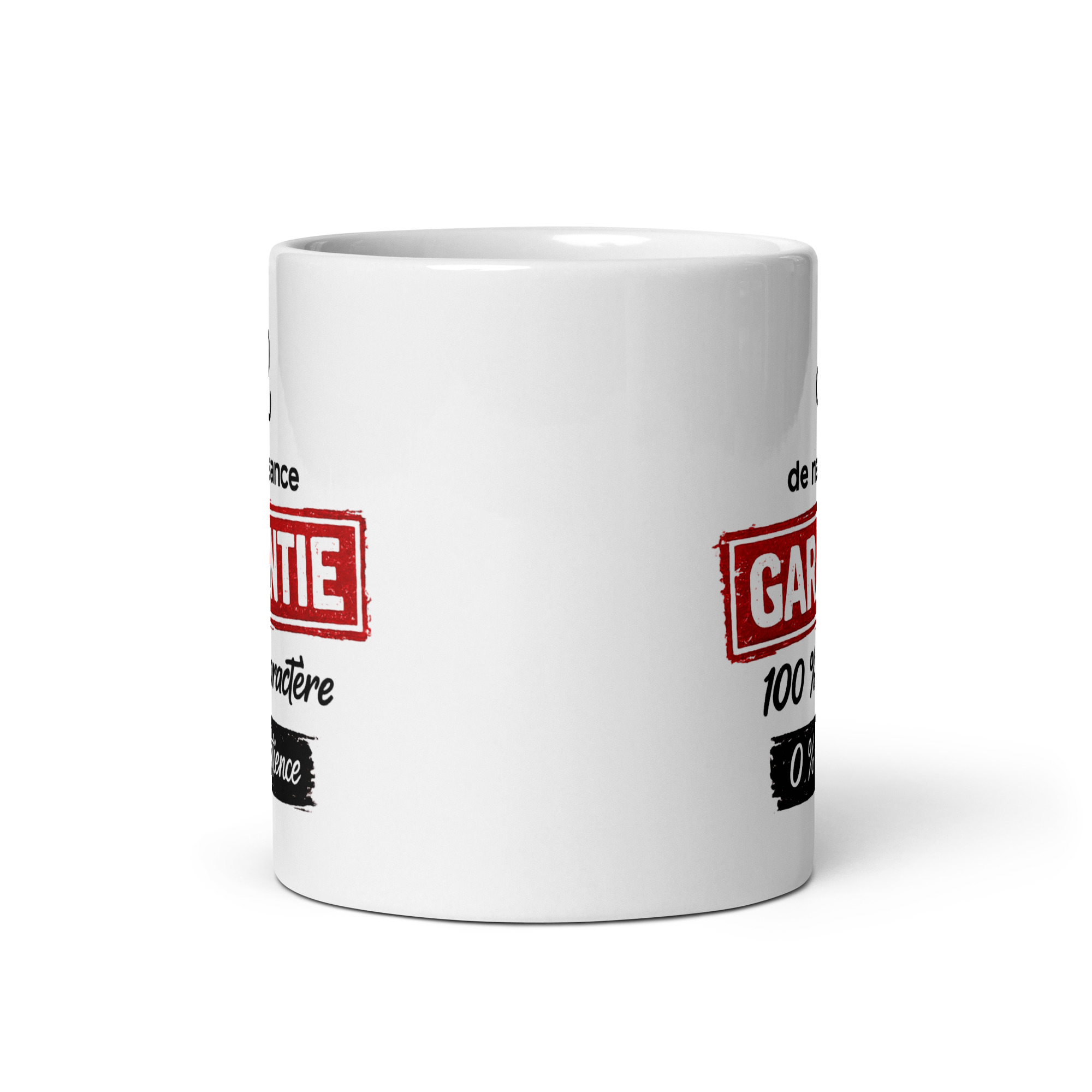 Mug humoristique Lion - Garantie 100 % caractère, 0 % patience Mug humoristique Lion - Garantie 100 % caractère, 0 % patience – Image 3
