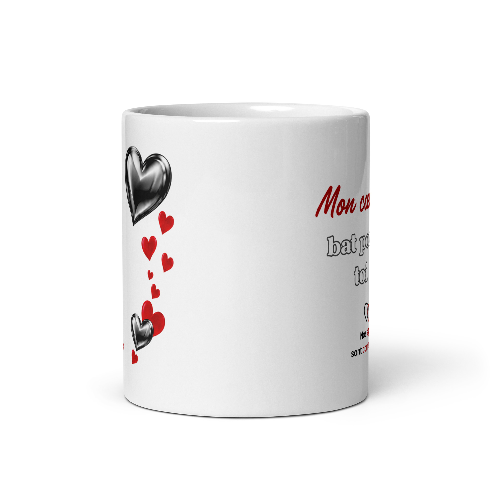 Mug cadeau pour lui déclarer votre flamme - "Mon coeur bat pour toi" Mug cadeau pour lui déclarer votre flamme - "Mon coeur bat pour toi" – Image 3