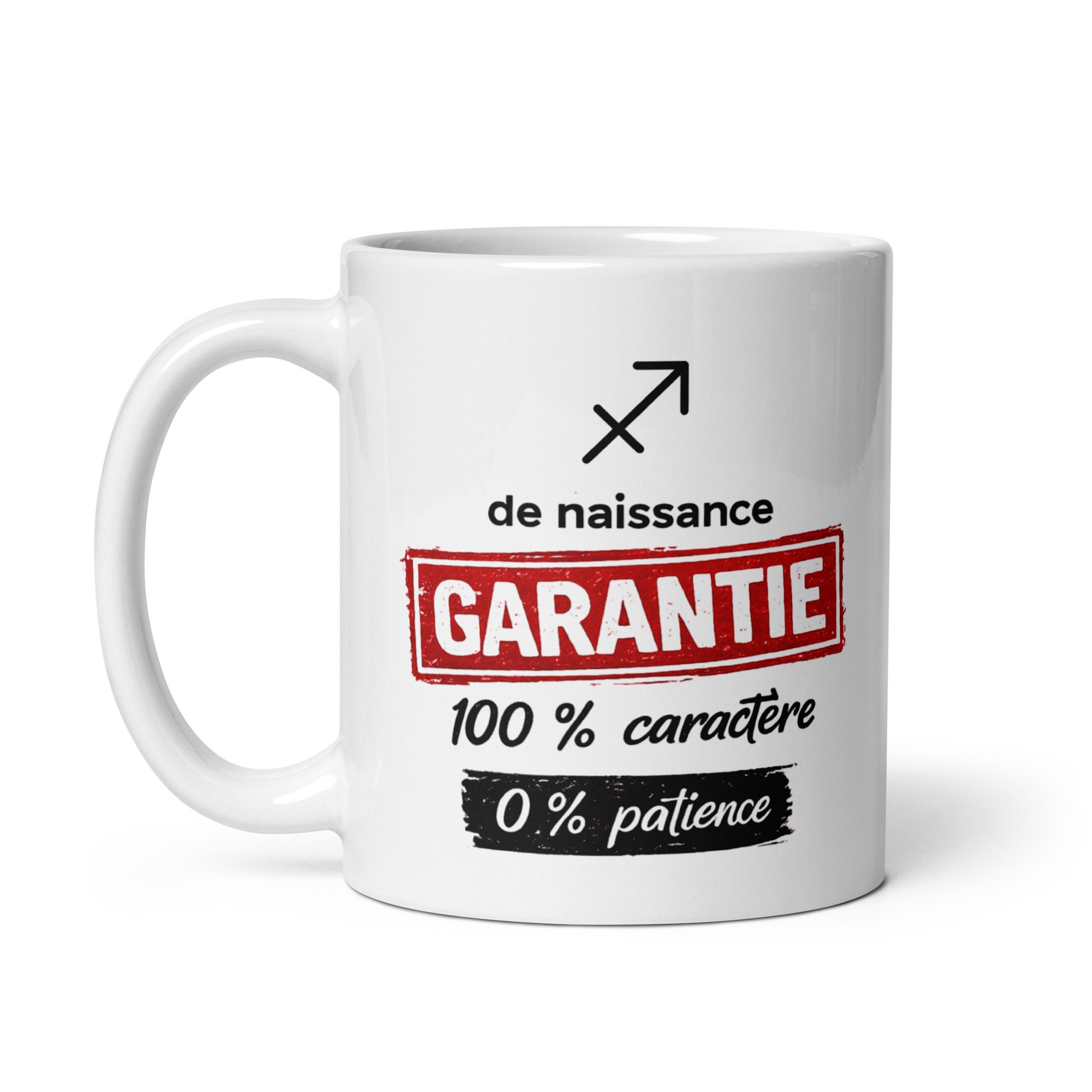 Mug humoristique Sagittaire - Garantie 100 % caractère, 0 % patience Mug humoristique Sagittaire - Garantie 100 % caractère, 0 % patience – Image 4