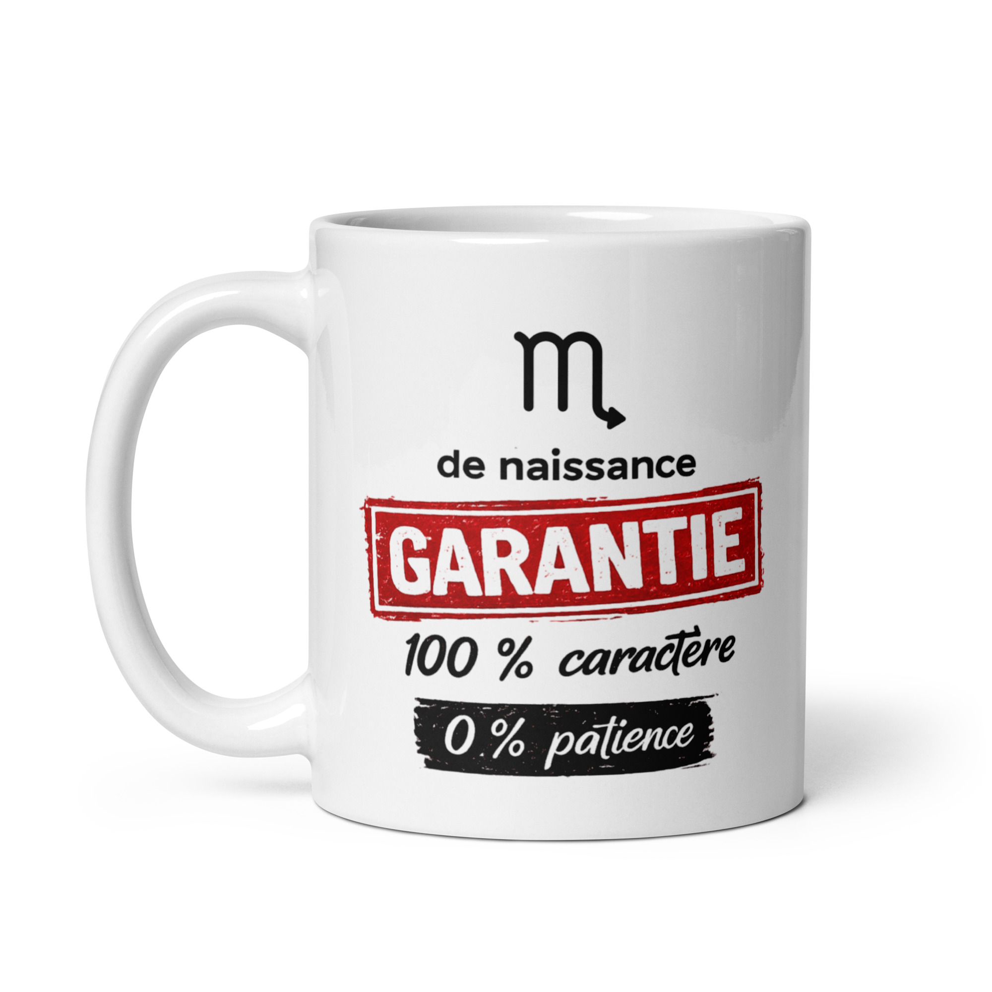 Mug humoristique Scorpion - Garantie 100 % caractère, 0 % patience Mug humoristique Scorpion - Garantie 100 % caractère, 0 % patience – Image 4