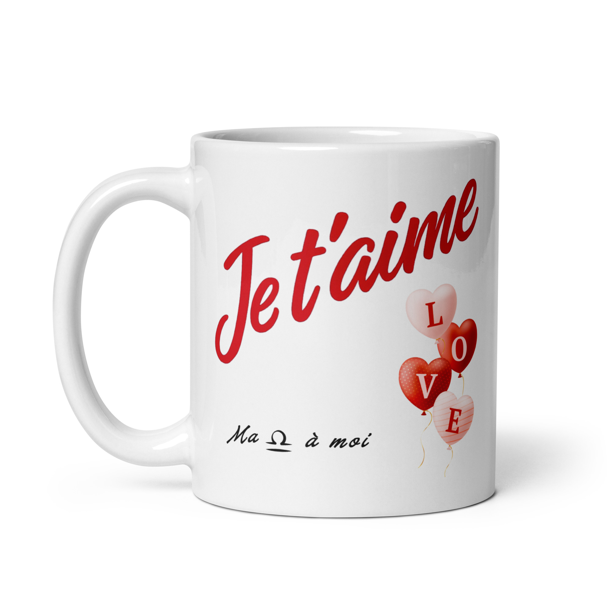 Cadeau romantique : Mug "Je t'aime" Ballons LOVE – Signe Balance Cadeau romantique : Mug "Je t'aime" Ballons LOVE – Signe Balance – Image 3