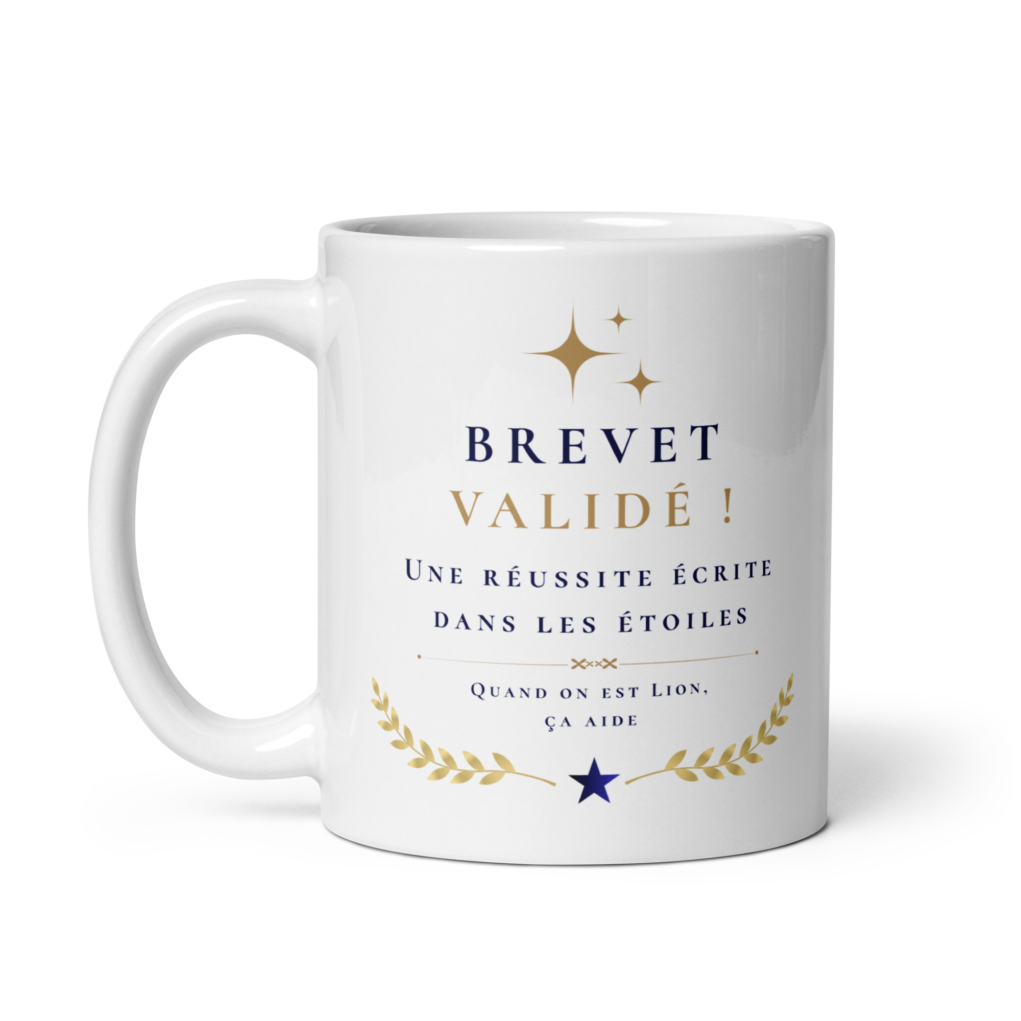 Cadeau Brevet validé – Mug "Une réussite écrite dans les étoiles" - Lion Cadeau Brevet validé – Mug "Une réussite écrite dans les étoiles" - Lion – Image 3