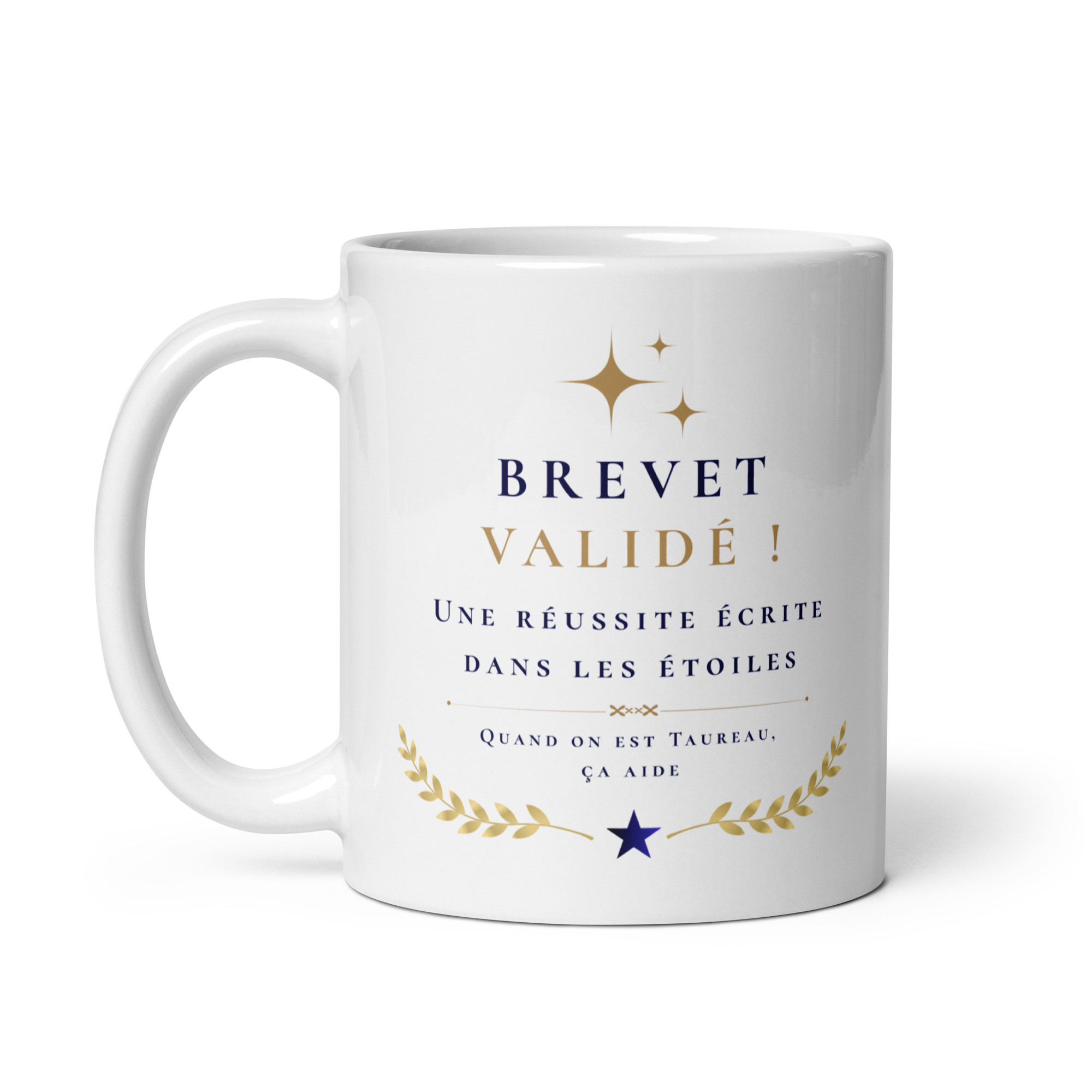 Cadeau Brevet validé – Mug "Une réussite écrite dans les étoiles" - Taureau Cadeau Brevet validé – Mug "Une réussite écrite dans les étoiles" - Taureau – Image 3