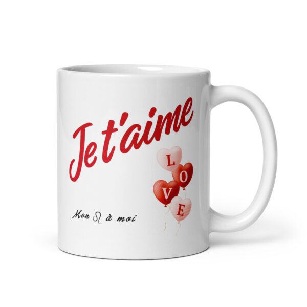 Cadeau romantique : Mug « Je t’aime » Ballons LOVE – Signe Lion