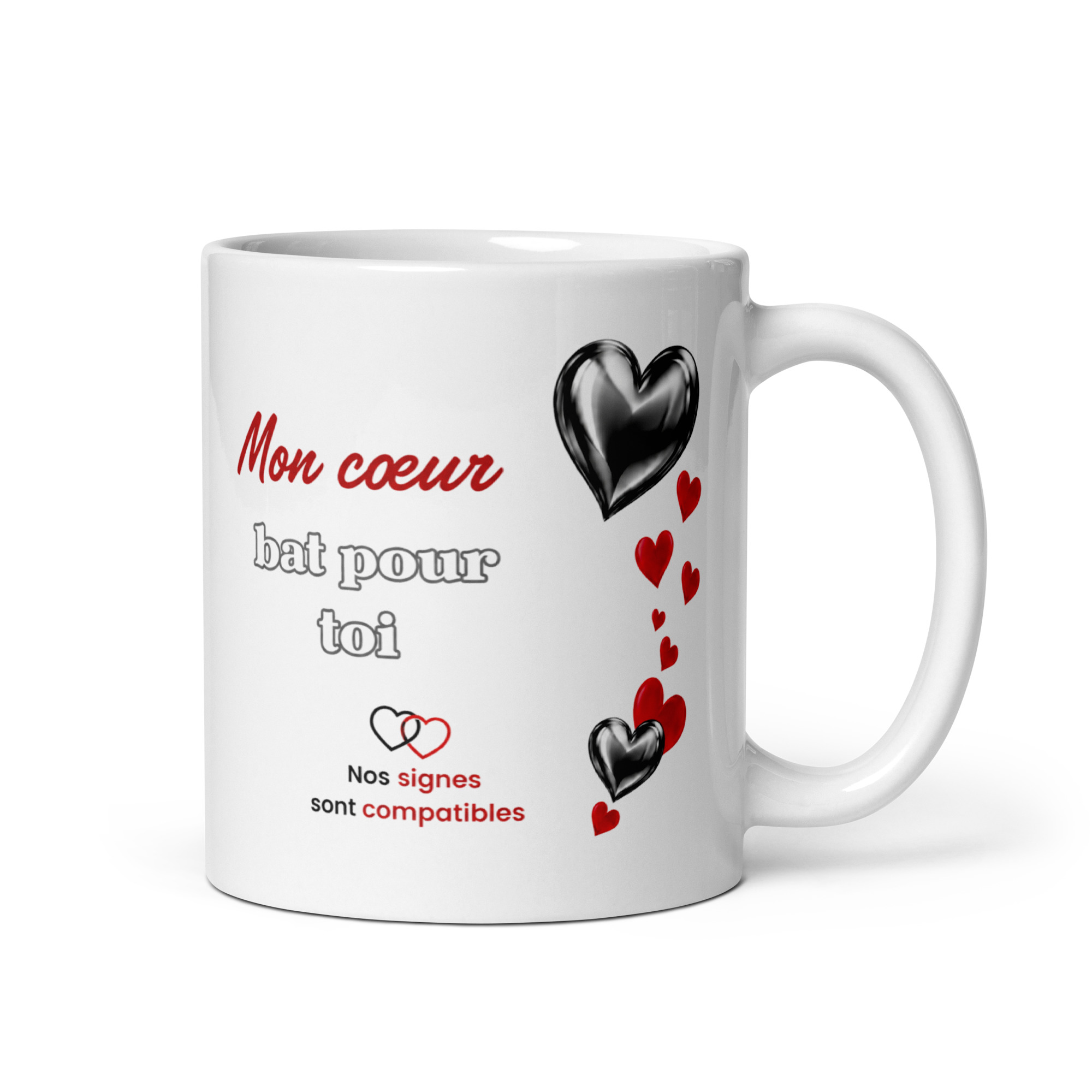 Mug cadeau pour lui déclarer votre flamme - "Mon coeur bat pour toi" Mug cadeau pour lui déclarer votre flamme - "Mon coeur bat pour toi" – Image 2