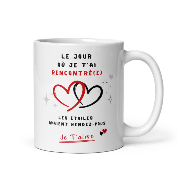 Cadeau anniversaire de rencontre couple : Mug « Le jour où je t’ai rencontré(e) »