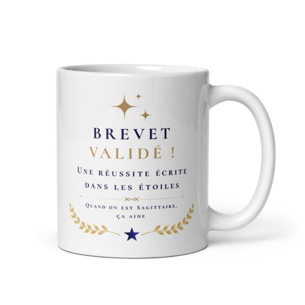 Cadeau Brevet validé – Mug « Une réussite écrite dans les étoiles » – Sagittaire