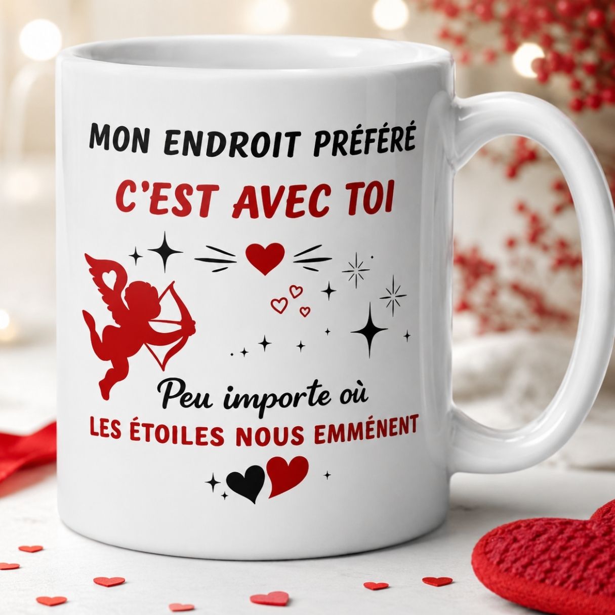 Cadeau amour : Mug "Mon endroit préféré, c’est avec toi" Cadeau amour : Mug "Mon endroit préféré, c’est avec toi"