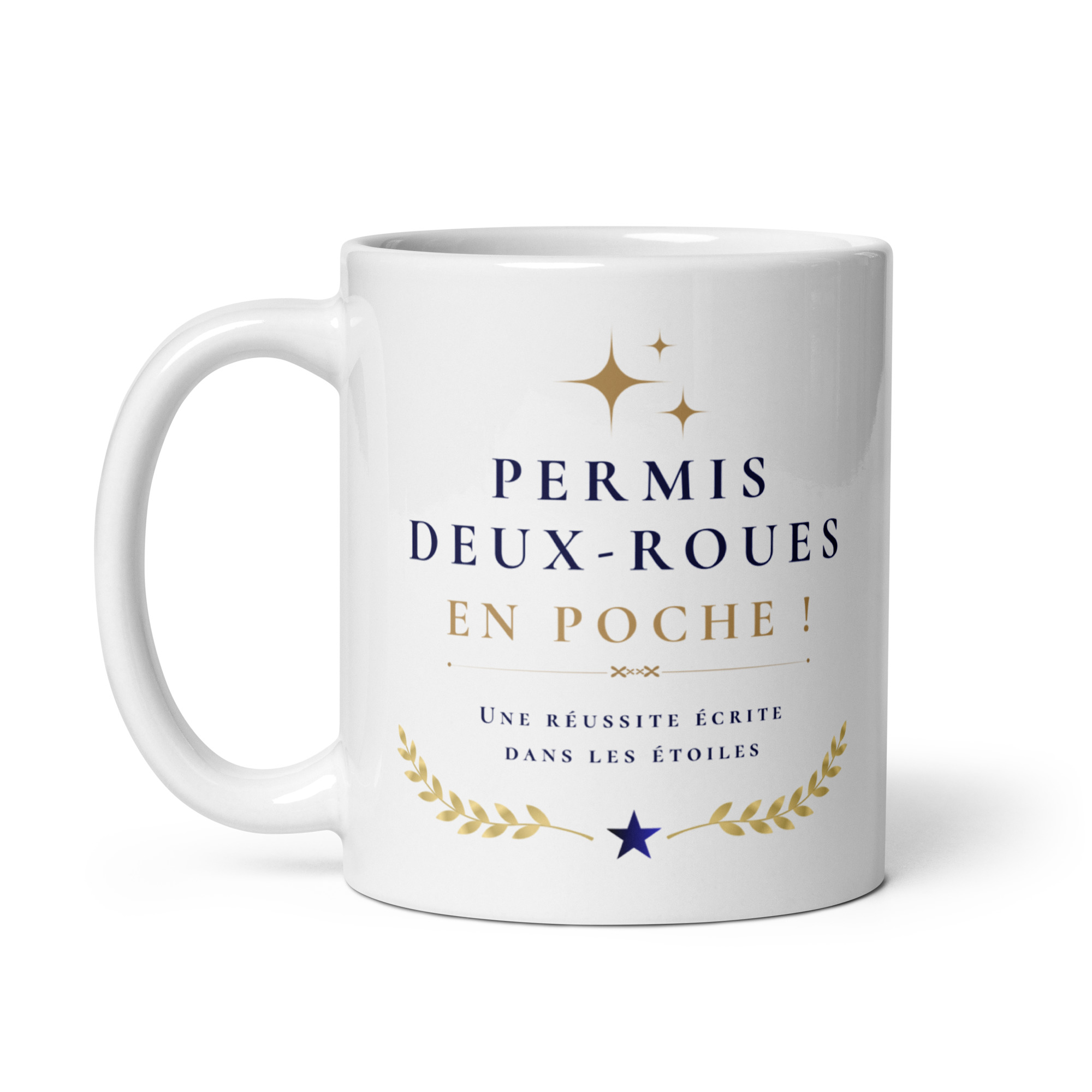 Cadeau permis deux-roues en poche ! – Mug "Une réussite écrite dans les étoiles" Cadeau permis deux-roues en poche ! – Mug "Une réussite écrite dans les étoiles" – Image 4