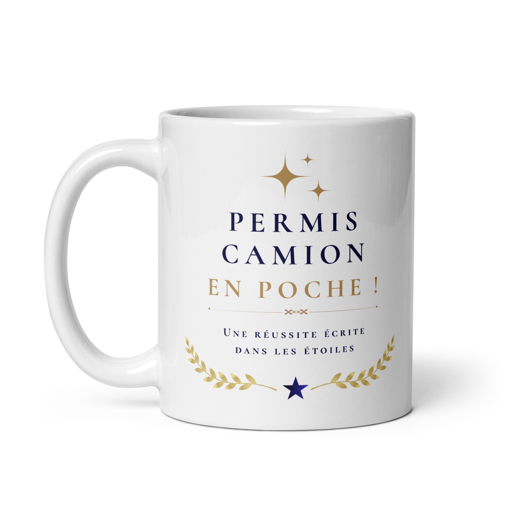 Cadeau permis camion en poche ! – Mug "Une réussite écrite dans les étoiles" Cadeau permis camion en poche ! – Mug "Une réussite écrite dans les étoiles" – Image 4