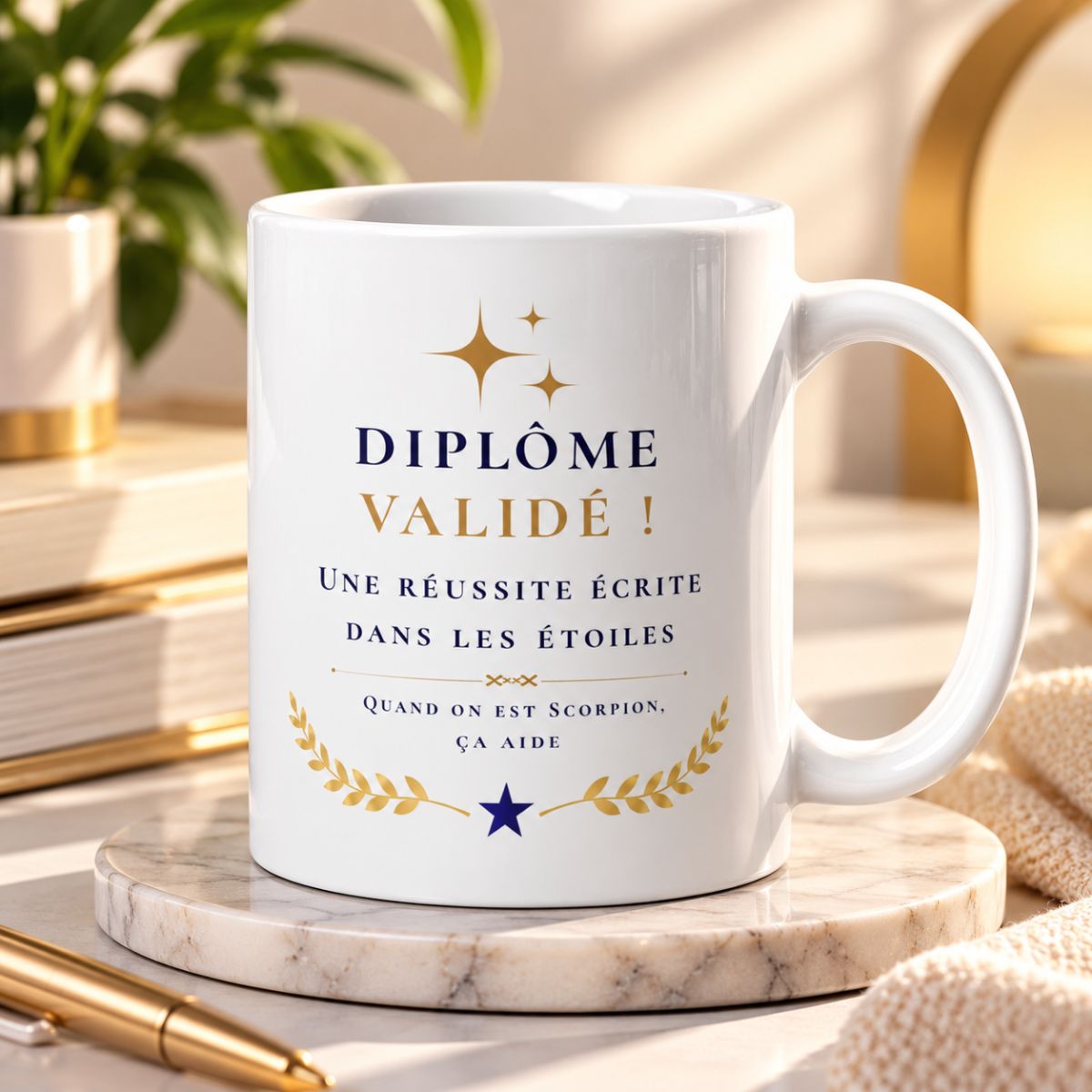 Mug de Félicitations « Réussite Écrite dans les Étoiles » | Cadeau Diplôme pour Scorpion Mug de Félicitations « Réussite Écrite dans les Étoiles » | Cadeau Diplôme pour Scorpion