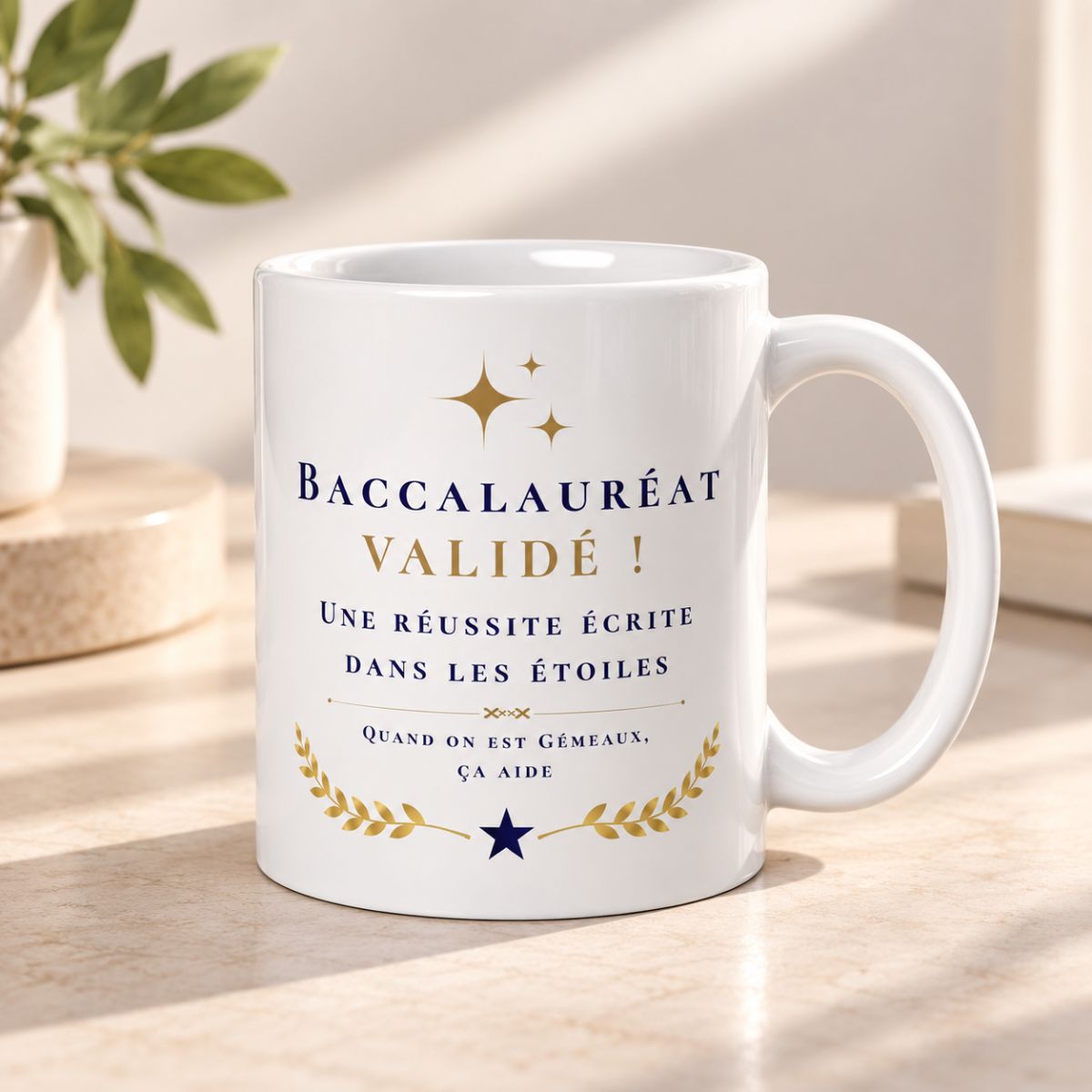 Mug original Baccalauréat validé - Surprise de fin d'année lycée pour Gémeaux Mug original Baccalauréat validé - Surprise de fin d'année lycée pour Gémeaux
