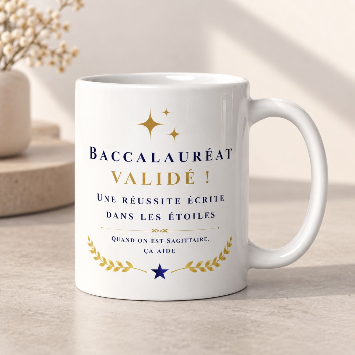 Tasse cadeau Baccalauréat validé - Mug céramique Sagittaire personnalisé Tasse cadeau Baccalauréat validé - Mug céramique Sagittaire personnalisé
