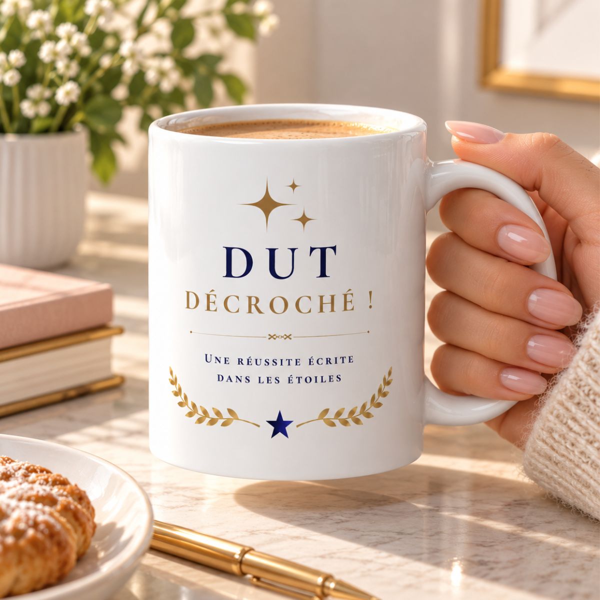 Cadeau Félicitations DUT décroché ! - Mug "Une réussite écrite dans les étoiles" - Surprise originale Cadeau Félicitations DUT décroché ! - Mug "Une réussite écrite dans les étoiles" - Surprise originale – Image 2